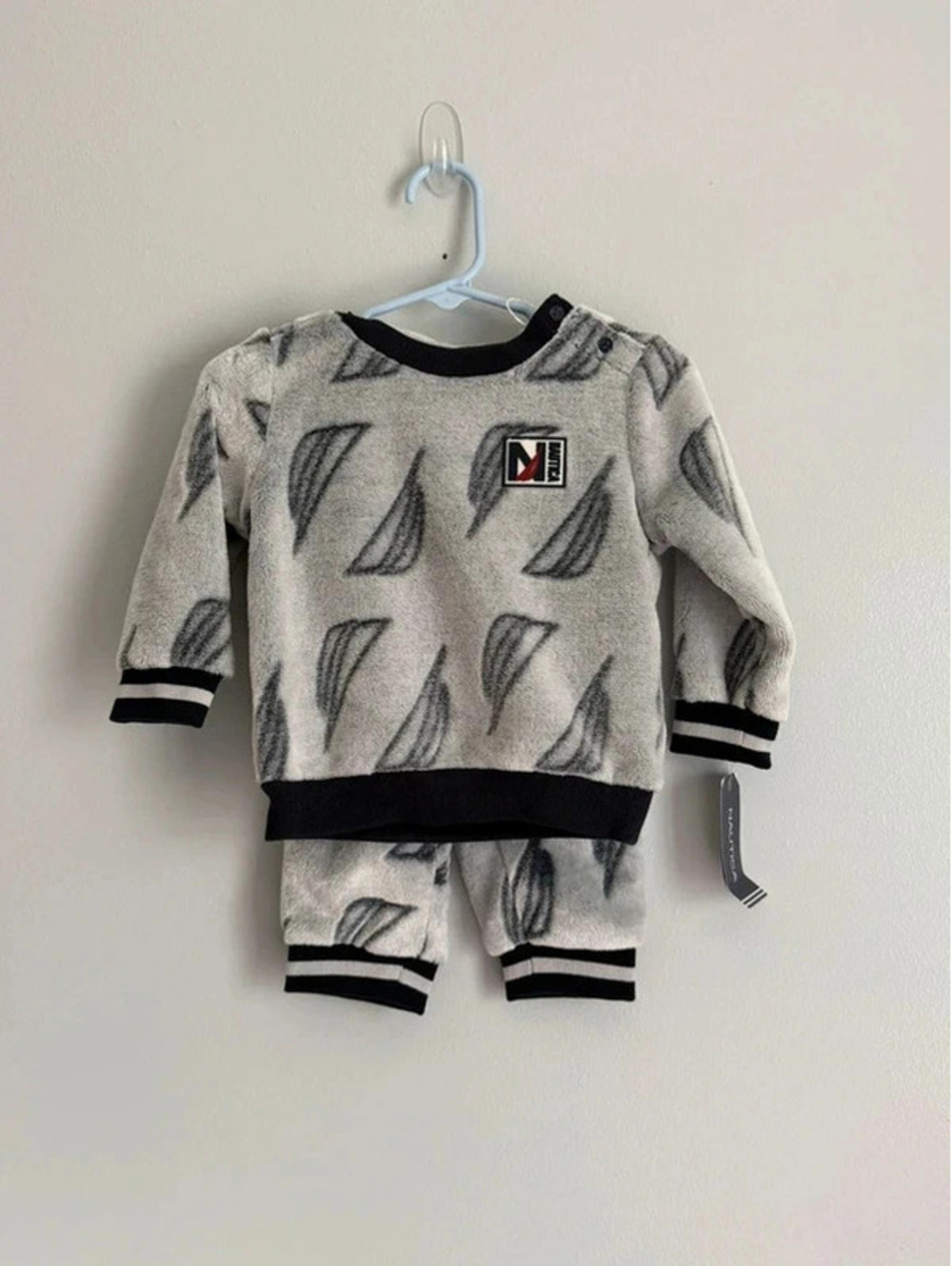 Nautica Baby Boys 2 Piece Fleece Outfit Set 12M NWT